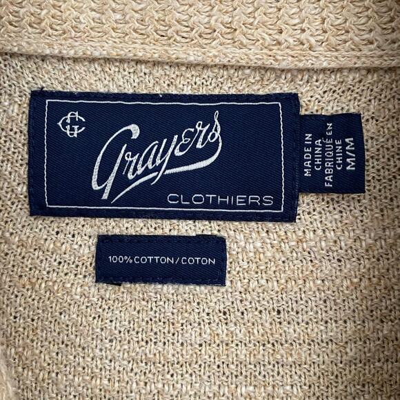 Grayers Clothiers cotton men’s shawl cardigan sweater size medium - Picture 5 of 6